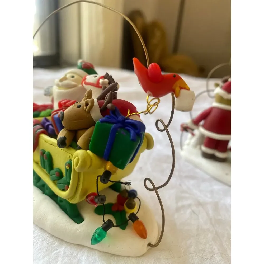 Kirkland Signature Jolly Holiday handmade clay ornaments, likely  a vintage set